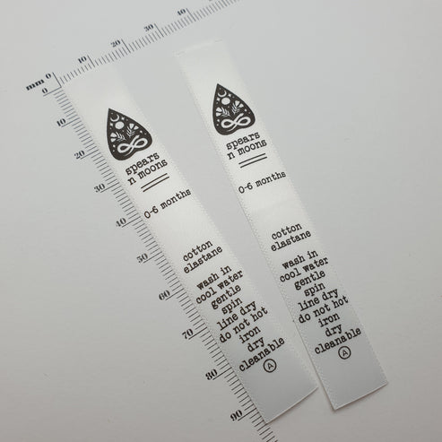 White Satin / 15mm / XL - Between 85-120mm per label (43-60mm folded height)