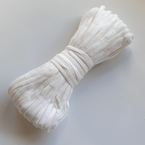 25m white elastic bundle