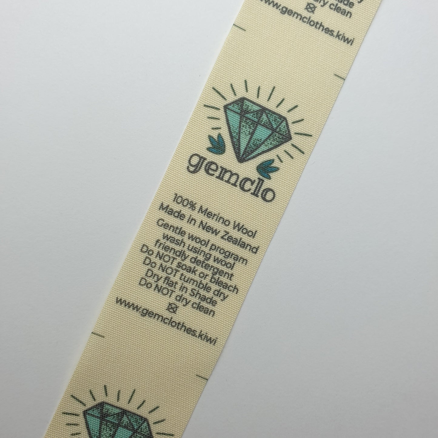 #03PC - UNBLEACHED POLY/COTTON LABELS WITH LOGO &/OR INFO