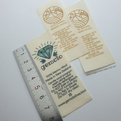 #03LPC - LIGHTWEIGHT COTTON POLYESTER BLEND LABELS WITH LOGO &/OR INFO