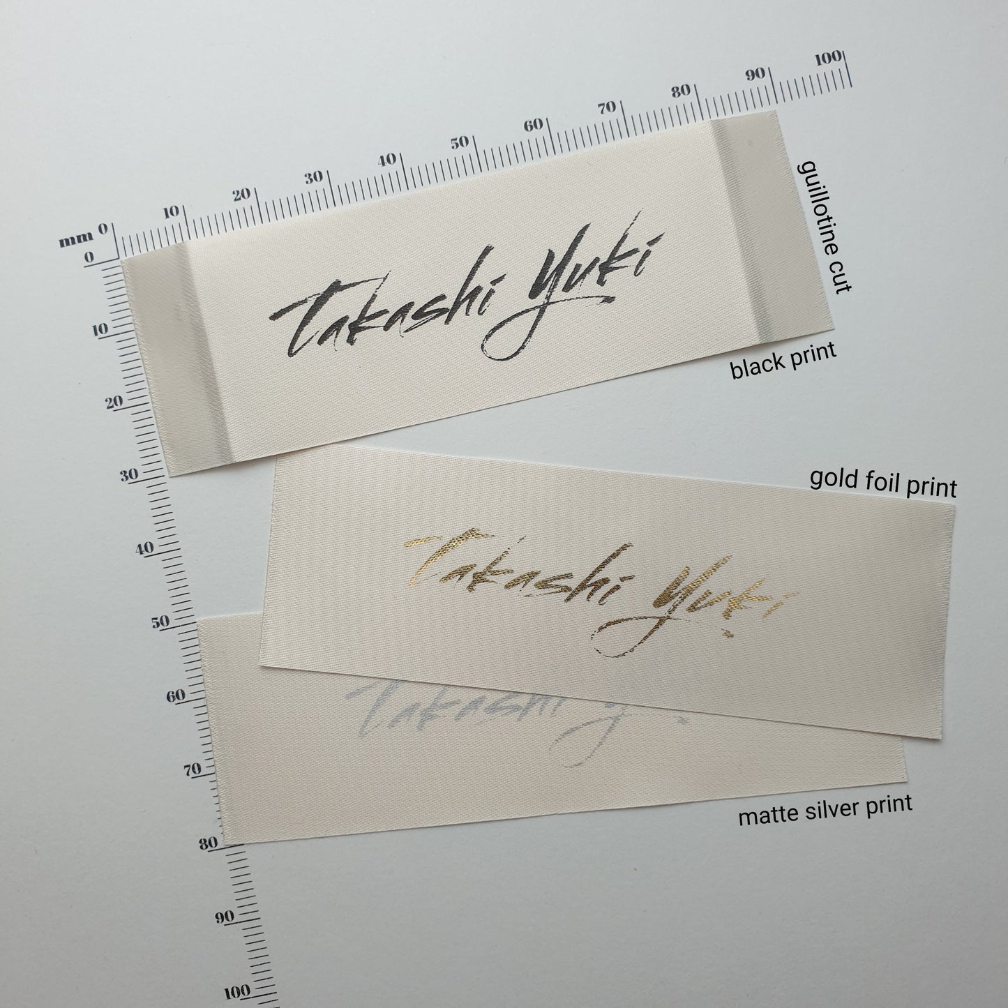 #15CS - CREAM SATIN ENDFOLD LABELS