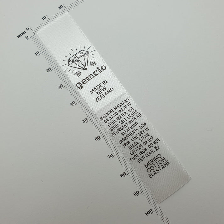 White Satin / 20mm / XL - Between 85-120mm per label (43-60mm folded height)