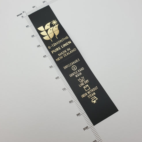 Black Polytape / 20mm / XL - Between 85-120mm per label (43-60mm folded height)
