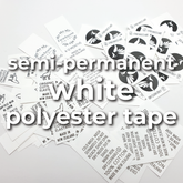 #00WPT - REORDER SEMI-PERMANENT PRINTED WHITE POLYESTER TAPE